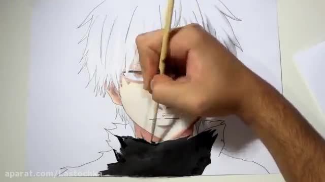 Drawing Kaneki ken from Tokyo Ghoul