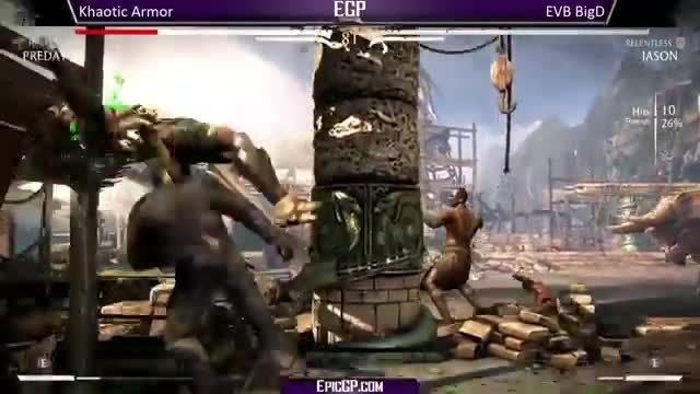 Armor (Predator/Jason) vs EVB Big D (Jason) - MKX