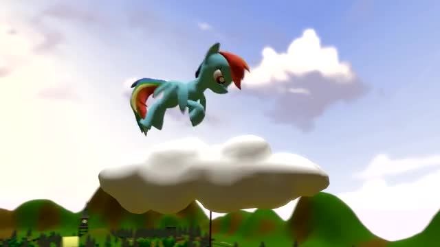 Rainbow Dash Cloud Problem-animation