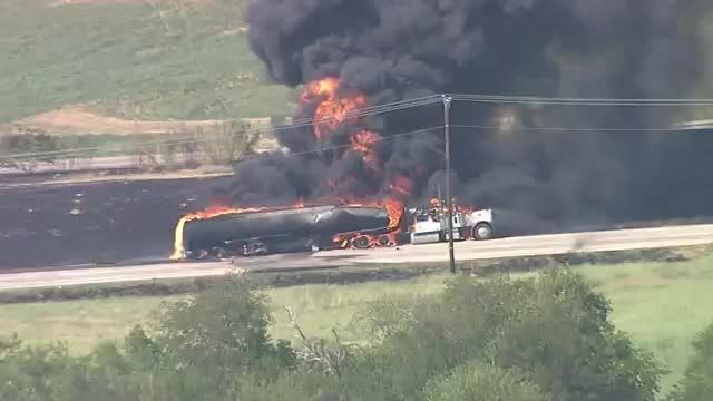 انفجار و آتش سوزی تانکر نفتی
