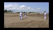 حرکات نمایشی گروه شین کاراته همدان در ساحل