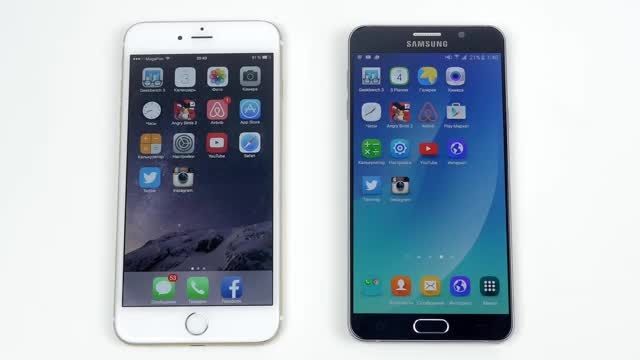 تست سرعت Galaxy Note 5 vs iPhone 6 Plus