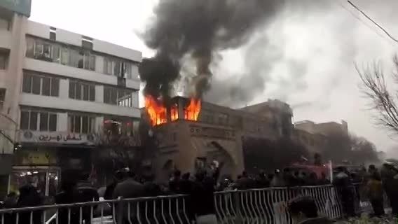 آتش سوزی در بازار تبریز