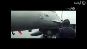 درگ دوج چلنجر SRT Hellcat با هواپیما F16 فالکون