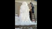 ساخت ادم برفی بزرگ