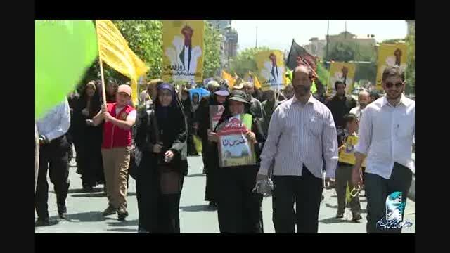 حضور آیت الله هاشمی رفسنجانی در راهپیمایی روز جهانی قدس