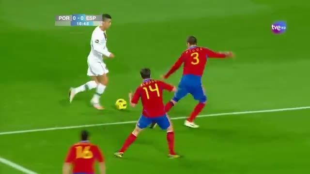 هایلایت کامل حرکات کریستیانو رونالدو مقابل اسپانیا