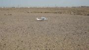 پرواز سخت هواپیمای مدل در زمین شنی(دامغان)