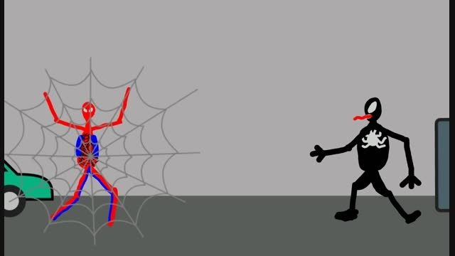 انیمیشن جنگ مرد عنکبوتی با ونوم (ساخت خودم)