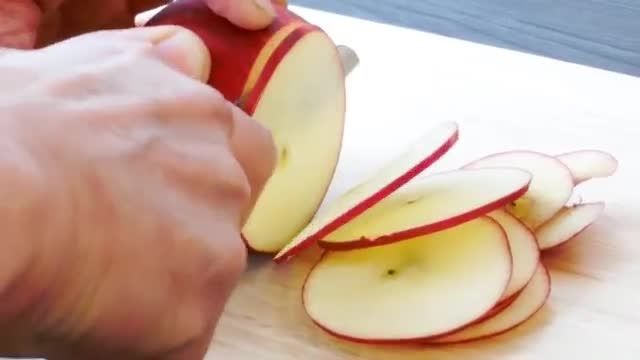 تزیین سیب به شكل گل