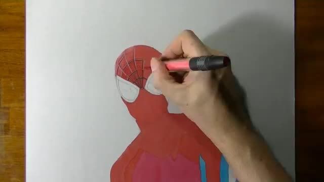 نقاشی مارچلو از مرد عنکبوتی