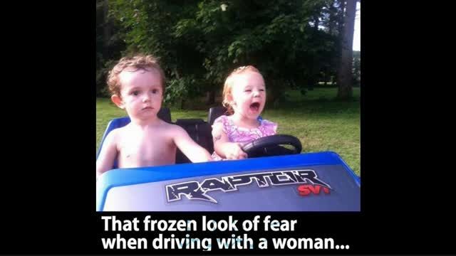 رانندگی خانم ها از بچه گی هم .......