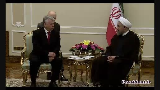 دیدار دکتر روحانی با رئیس مجلس سنای لهستان