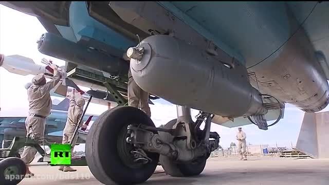 سوخو 34 روسیه مجهز شده به موشکهای هوا به هوا در سوریه