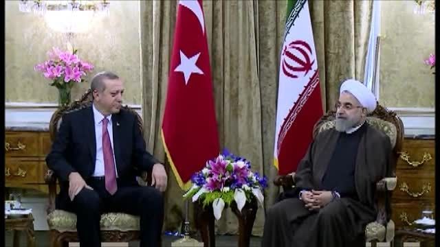 دیدار رسمی دکتر روحانی با رئیس جمهور ترکیه