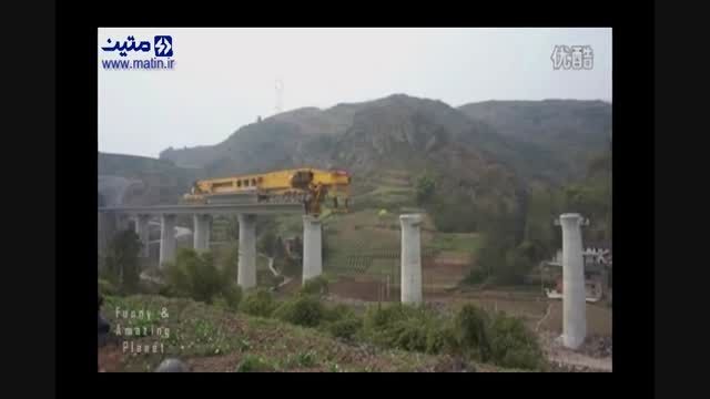 فرآیند ساخت پل با استفاده از ماشین ۵۸۰ تنی چینی
