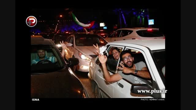 گزارش تصویری: پایکوبی مردم در خیابان های تهران