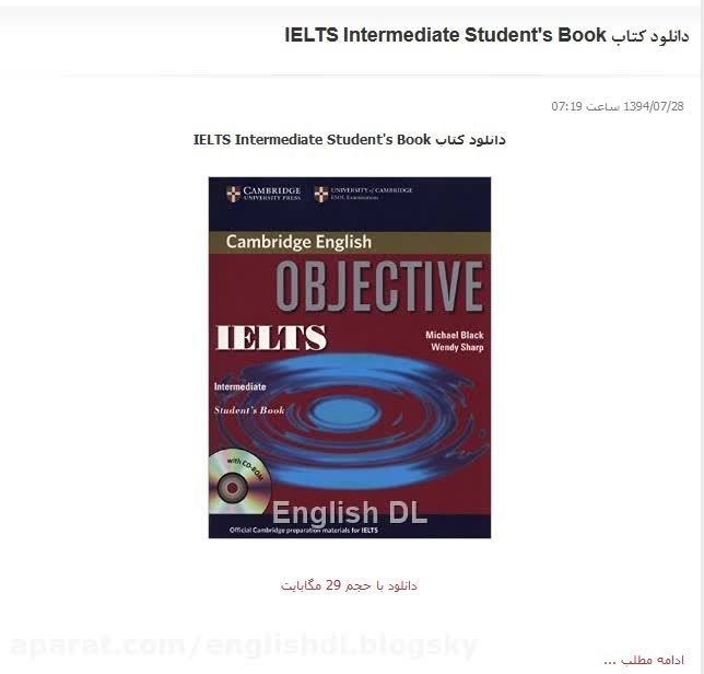 دانلود کتاب IELTS Intermediate Student&#039;s Book