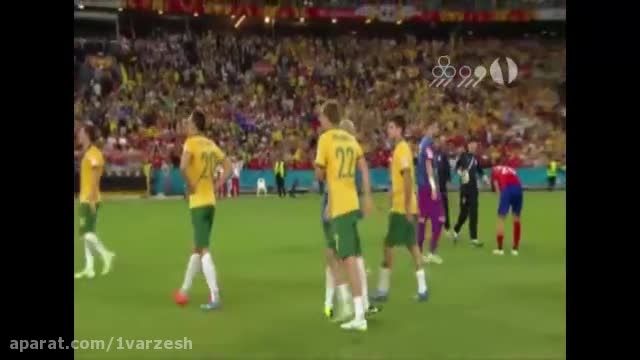 جشن قهرمانی استرالیا بعد از پیروزی مقابل کره جنوبی