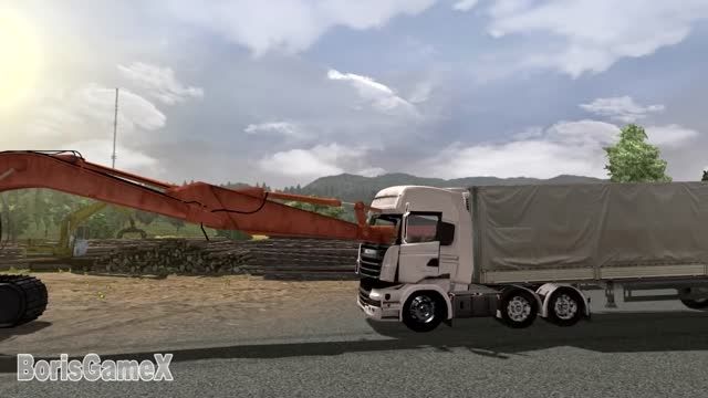 تیکه تیکه شدن کامیون در بازیه Euro Truck Simulator 2