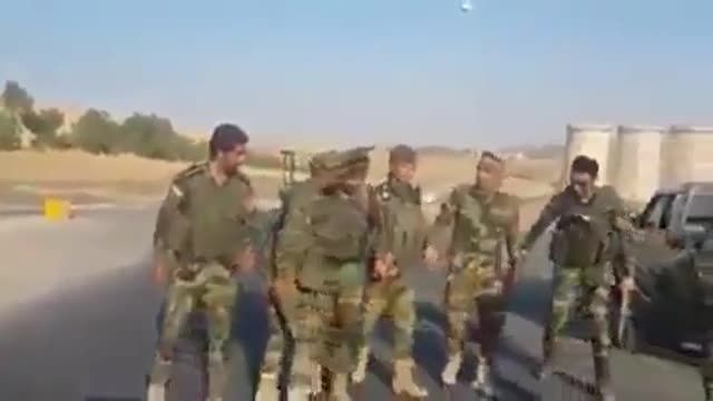 شادی بعد از نبرد سخت سربازان کرد عراق