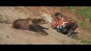 دوستی خرس کودیاک با انسان
