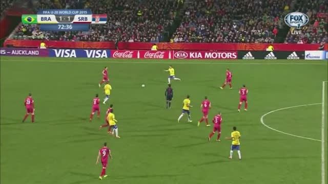 گل پدیده برزیل و منچستریونایتد به تیم زیر U21 صربستان