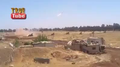 موشک باران داعش توسط ارتش سوریه