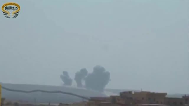 ویدیو آماتوری از حمله هوایی روسیه به داعش در سوریه