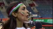 مصاحبه با بانوی ایرانی بعد از بازی والیبال ایران-آمریکا