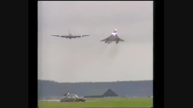 Concorde and B17 Bomber &#039;Sally B&#039; Flypast