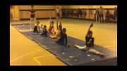 اجرای حرکات ژیمناستیک توسط نوجوانان درپایگاه هوایی دزفول
