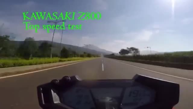 تست سرعت موتور Kawasaki Z800