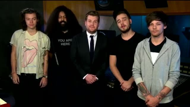 Late Late Show with James Corden - one direction