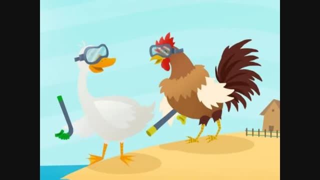 داستان کوتاه انگلیسی اردک، خروس، و پری دریایی