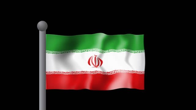 پرچم ایران درحال تکان خوردن ساخته شده با افتر افکت