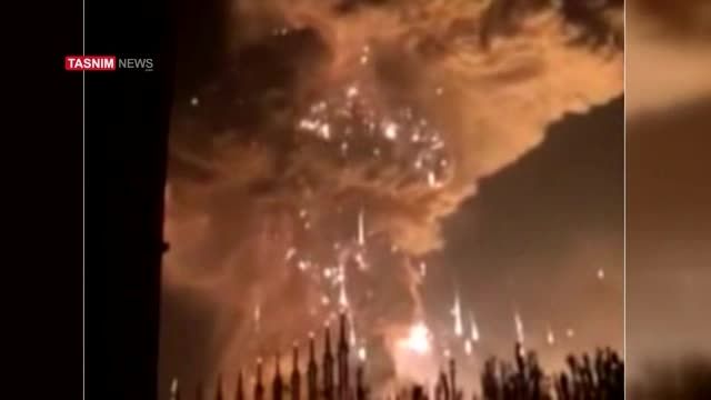 لحظه انفجار کارخانه مواد شیمیایی در چین