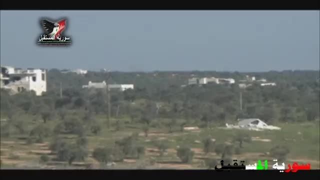 نابودی تانک جبهه تروریستی النصره توسط ارتش سوریه