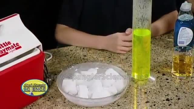 ازمایشی با یخ خشک (به کمک چند دستیار کم سن سال)