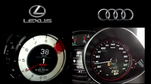 رقابت لکسوس LFA و Audi R8