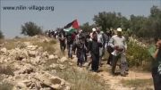 راهپیمایی فلسطینیان در اعتراض به دیوار حائل