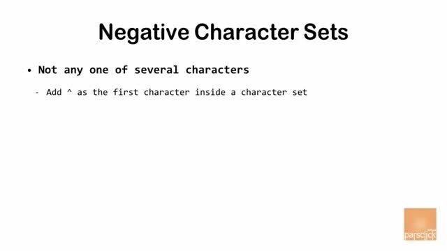 معرفی Negative Character Set در RegEx عبارت با قاعده