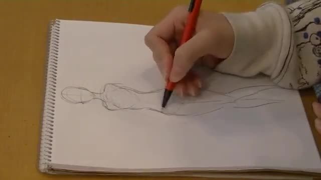 draw girl&#039;s body by pencil 4 نقاشی مانگا