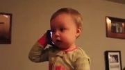 مكالمه بامزه تلفنی دختر بچه با پدرش