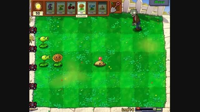 ویدئویی از گیم پلی بازی Plants VS Zombie