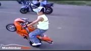 بچه گوگولی با موتور گوگول مگول و تک چرخ با حال!!!!!