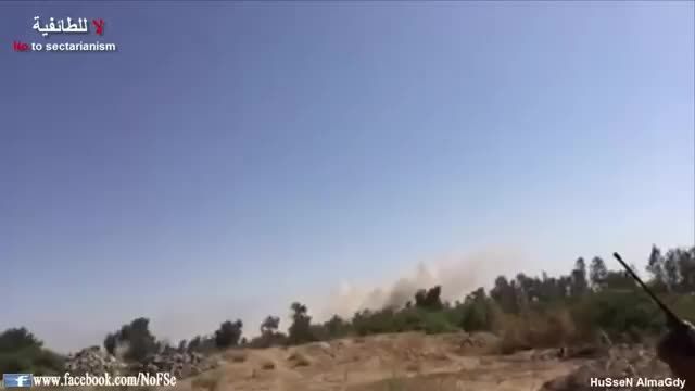حمله موشکی نیروهای مردمی به داعش در فلوجه