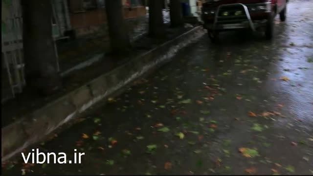 بارش تگرگ در فریدونشهر / آب گرفتگی معابر