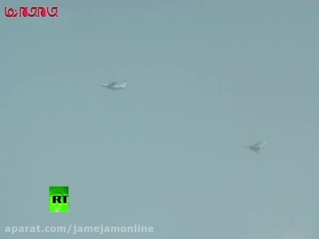 فیلم سوختگیری بمب افکن Tu 160 در آسمان دریای خزر