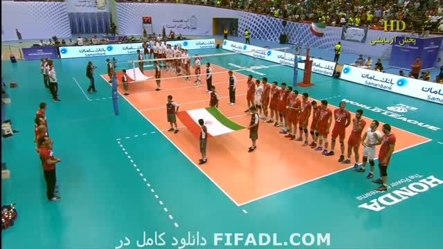 مراسم ابتدایی مسابقه ایران - لهستان در روز جمعه 5 تیر